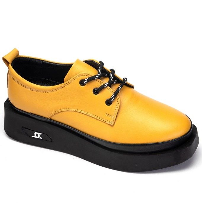Полуботинки жен. 2050-yellow кожа-кожа желтый